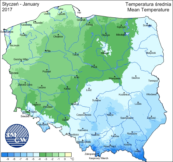 Temperatura I Opady W Styczniu 2017 Roku Pawel Lenart