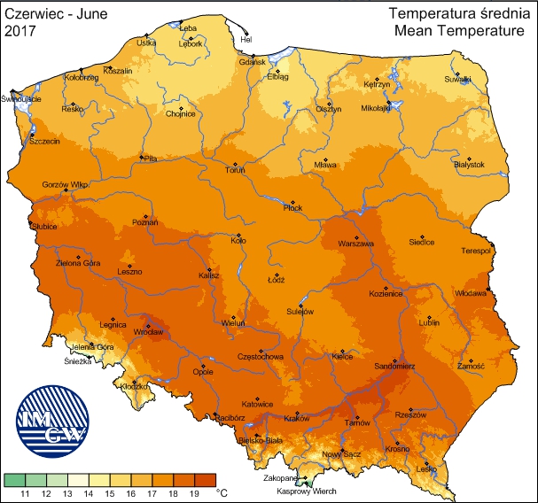 Temperatura I Opady W Czerwcu 2017 Roku Pawel Lenart